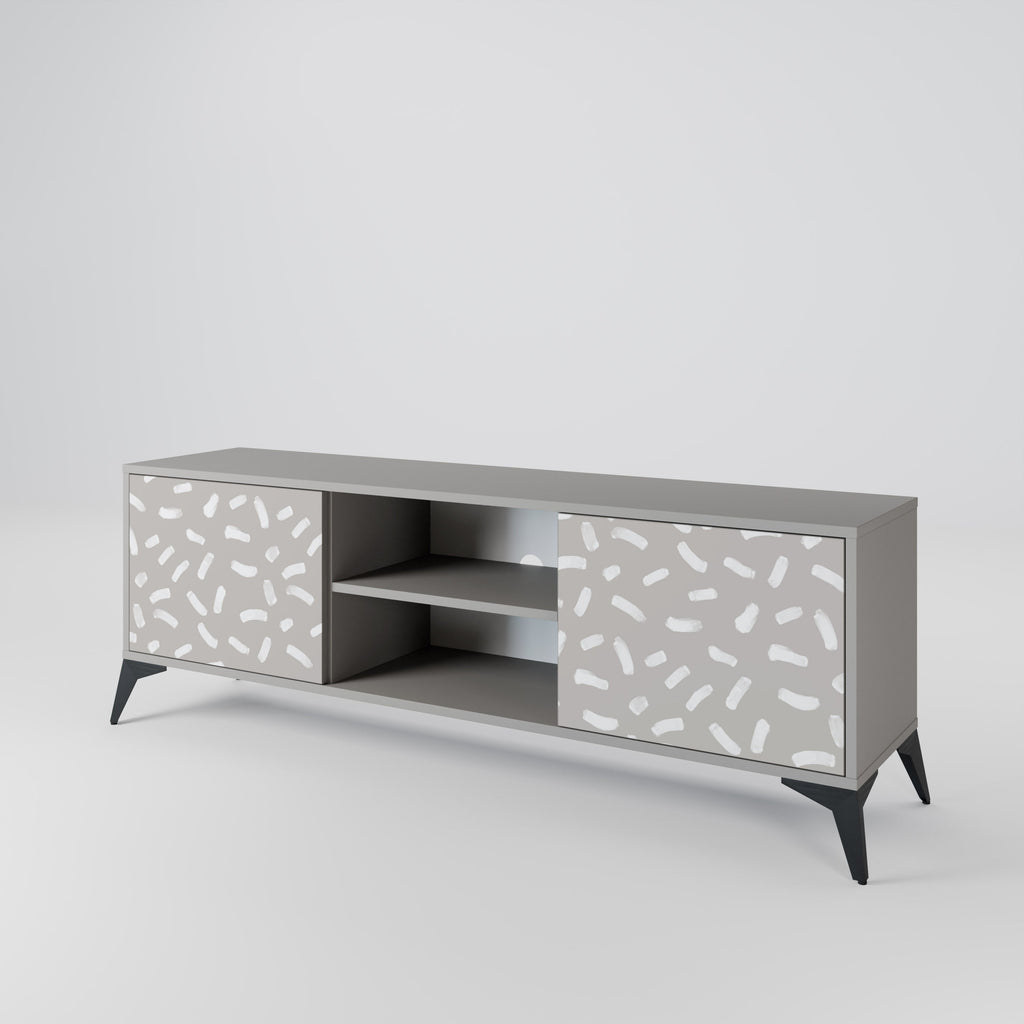 PASSING SECONDS 2-Door TV Stand in Grey Finish