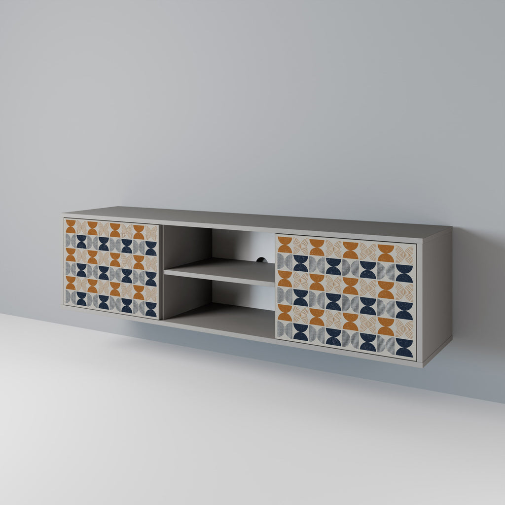 REFLECTION RANGE 2-Door TV Stand in Grey Finish