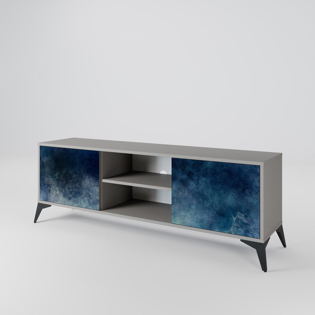 CELESTIAL FALL 2-Door TV Stand in Grey Finish