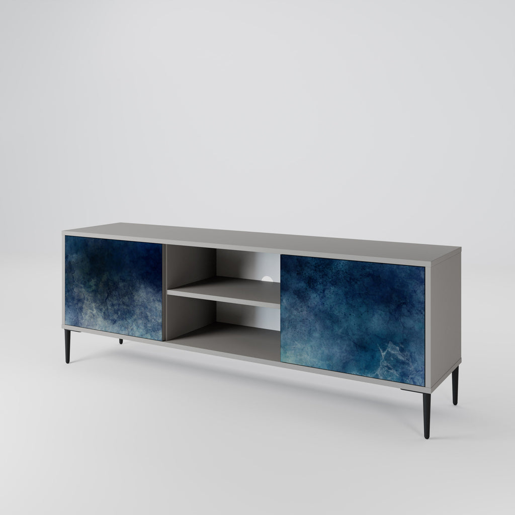 CELESTIAL FALL 2-Door TV Stand in Grey Finish