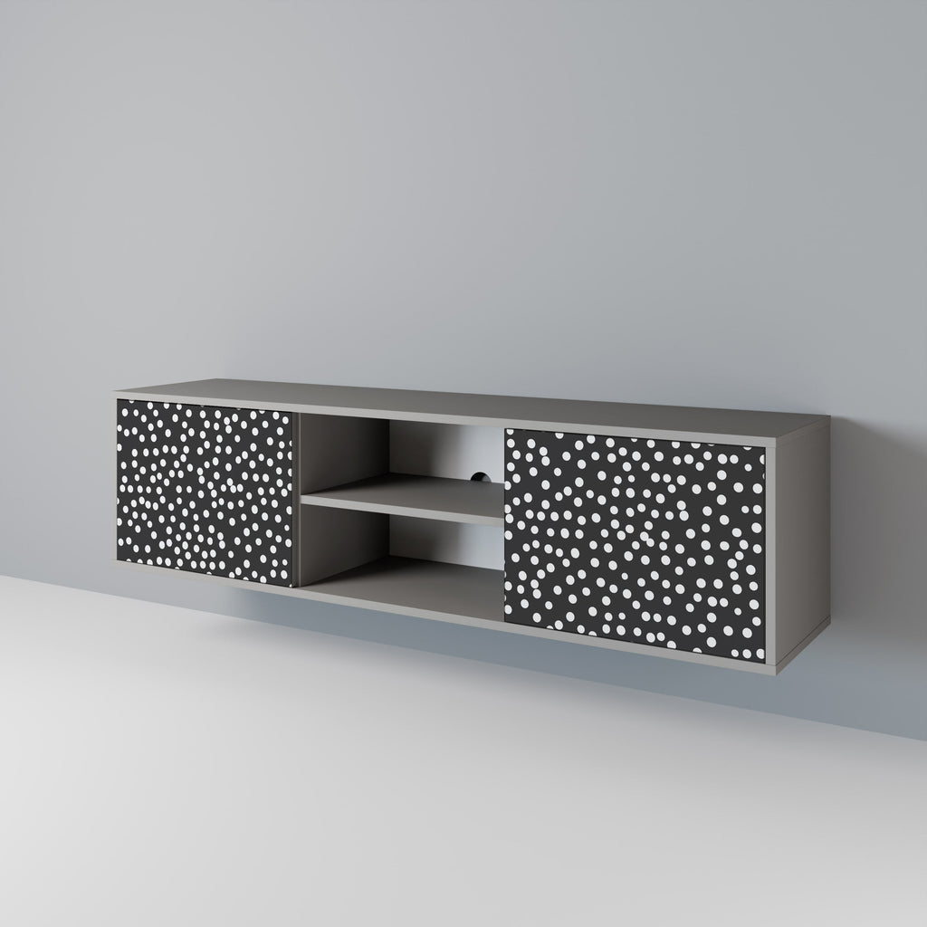 Meuble TV 2 portes BLINDING LIGHTS, finition grise