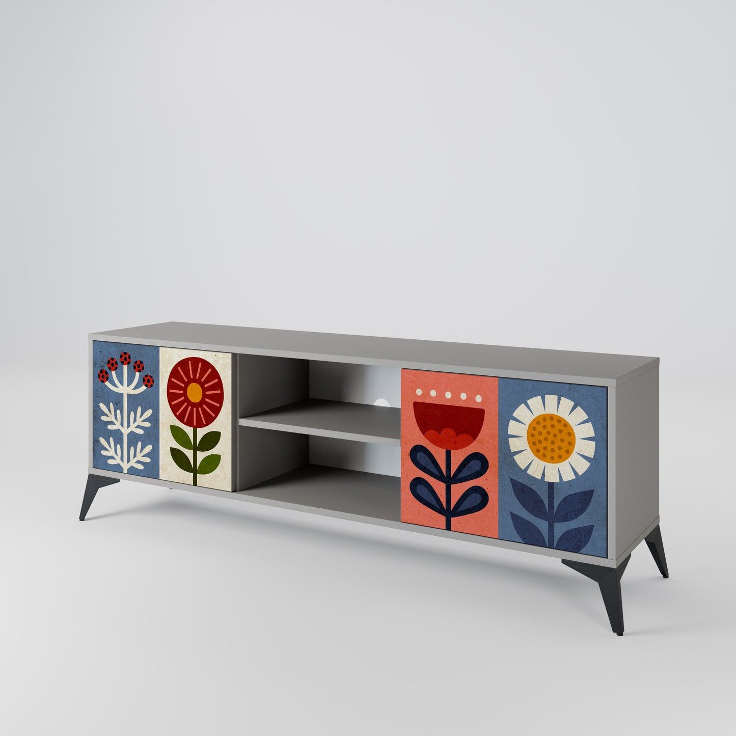 SCANDIC FLOWERET 2-Door TV Cabinet
