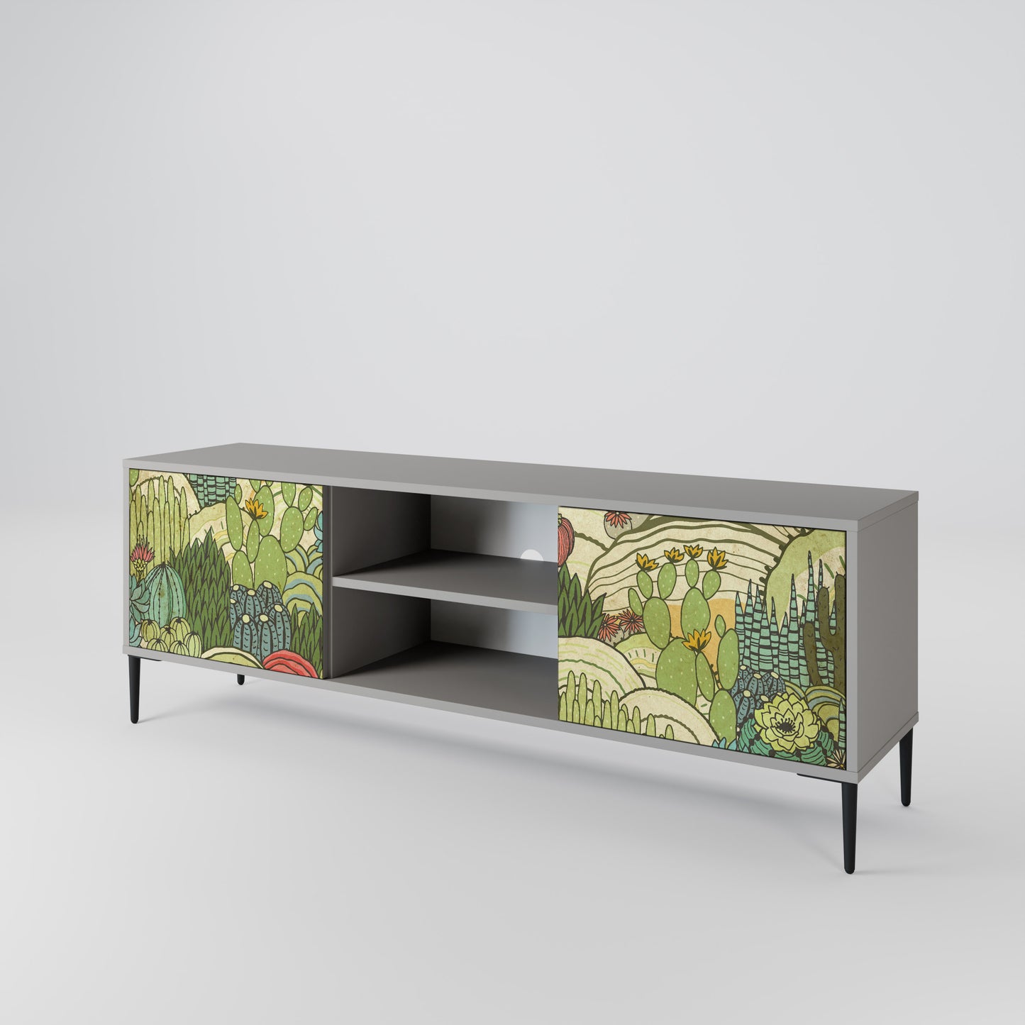 SUCCULENTS KALEIDOSCOPE 2-Door TV Cabinet