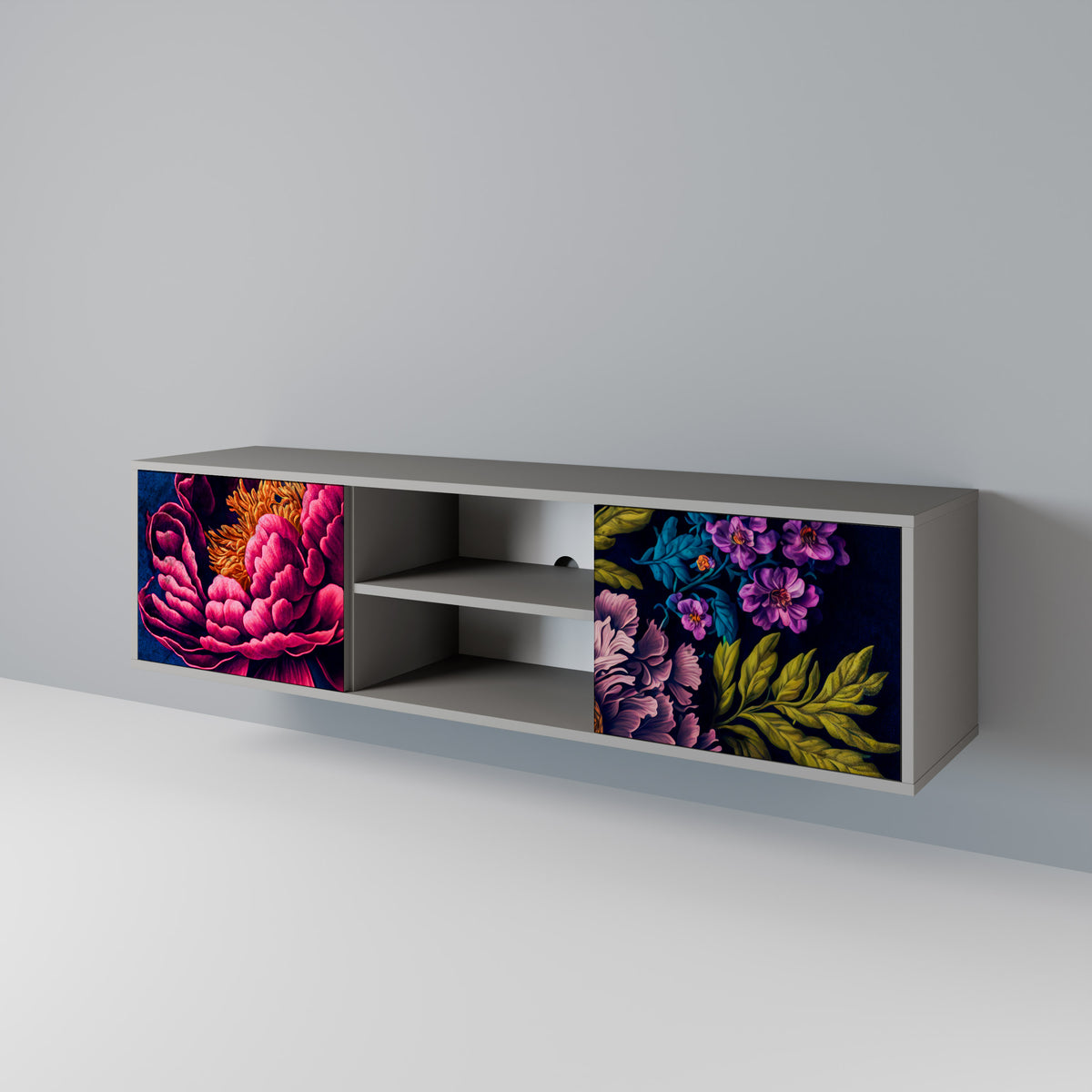 BLOOMING ELEGANCE 2-Door TV Cabinet