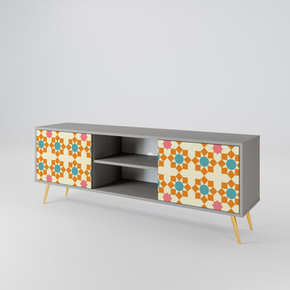 FLORAL DECOR 2-Door TV Cabinet