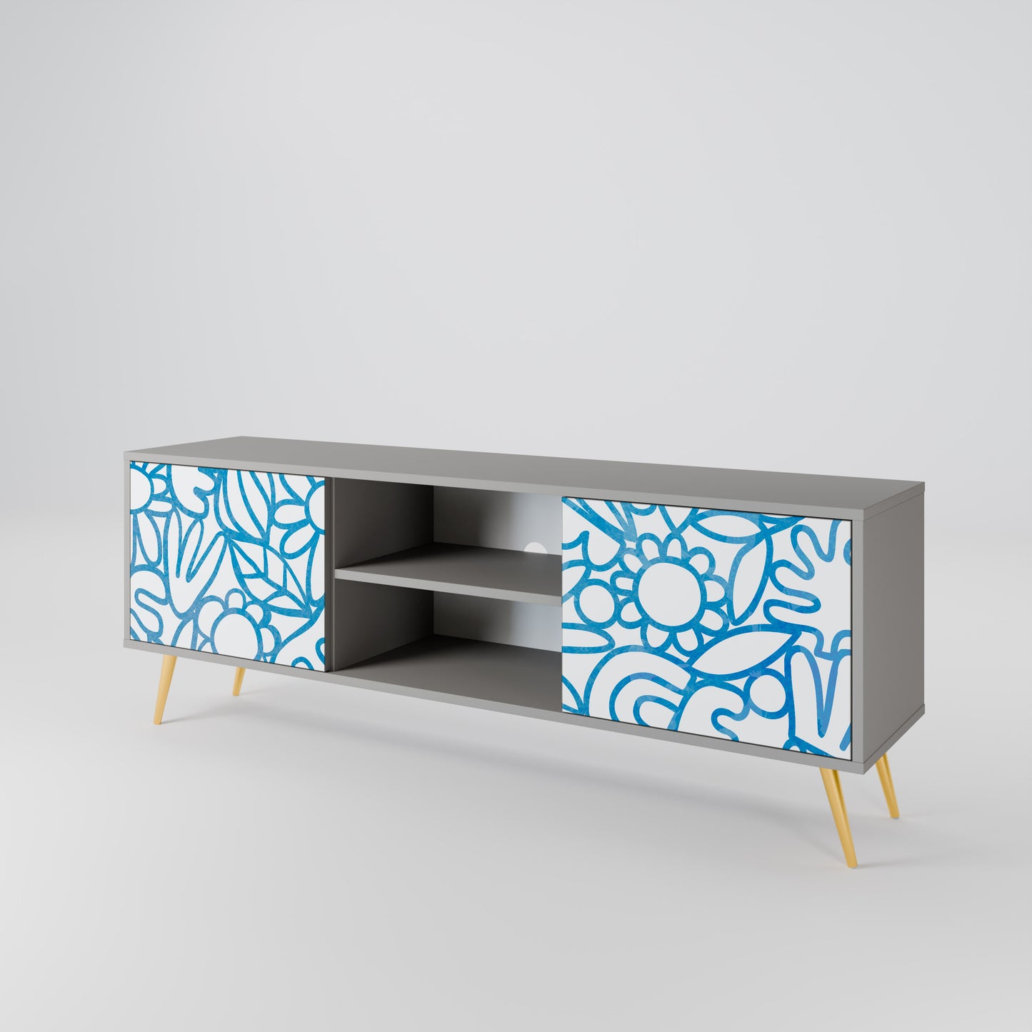 BLOOMY MORNING 2-Door TV Cabinet