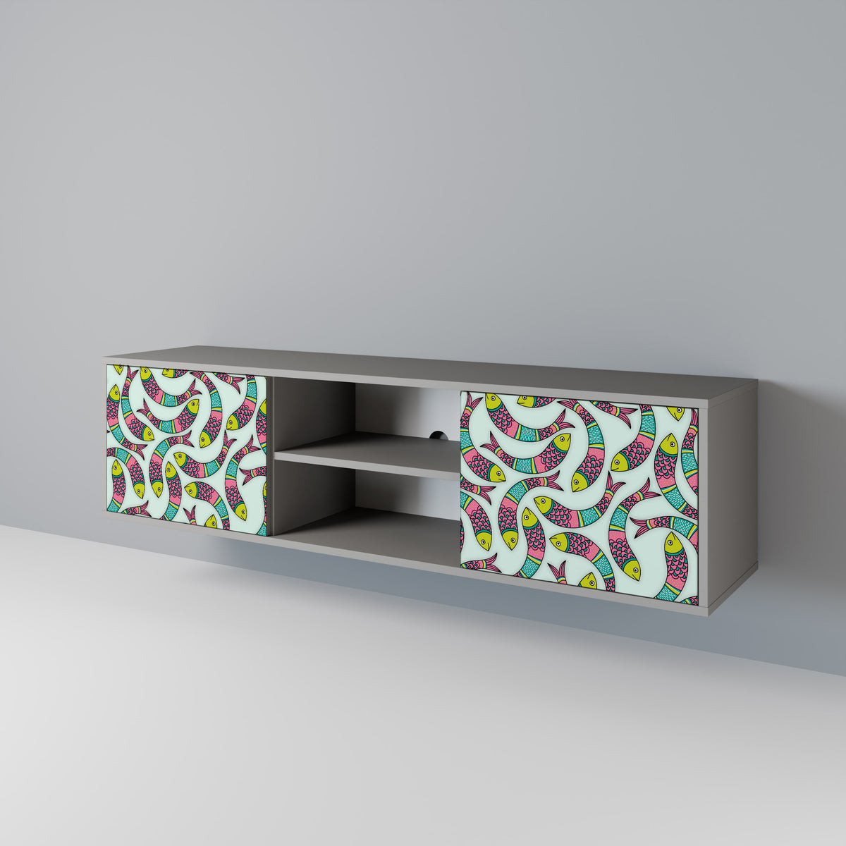 INDIAN FISH 2-Door TV Cabinet