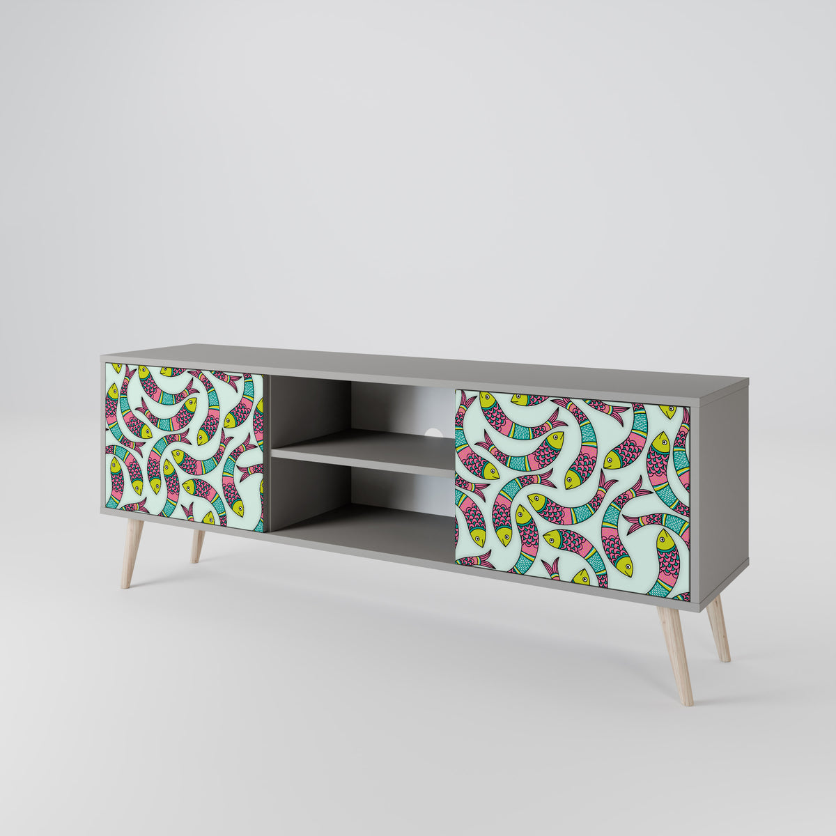 INDIAN FISH 2-Door TV Cabinet