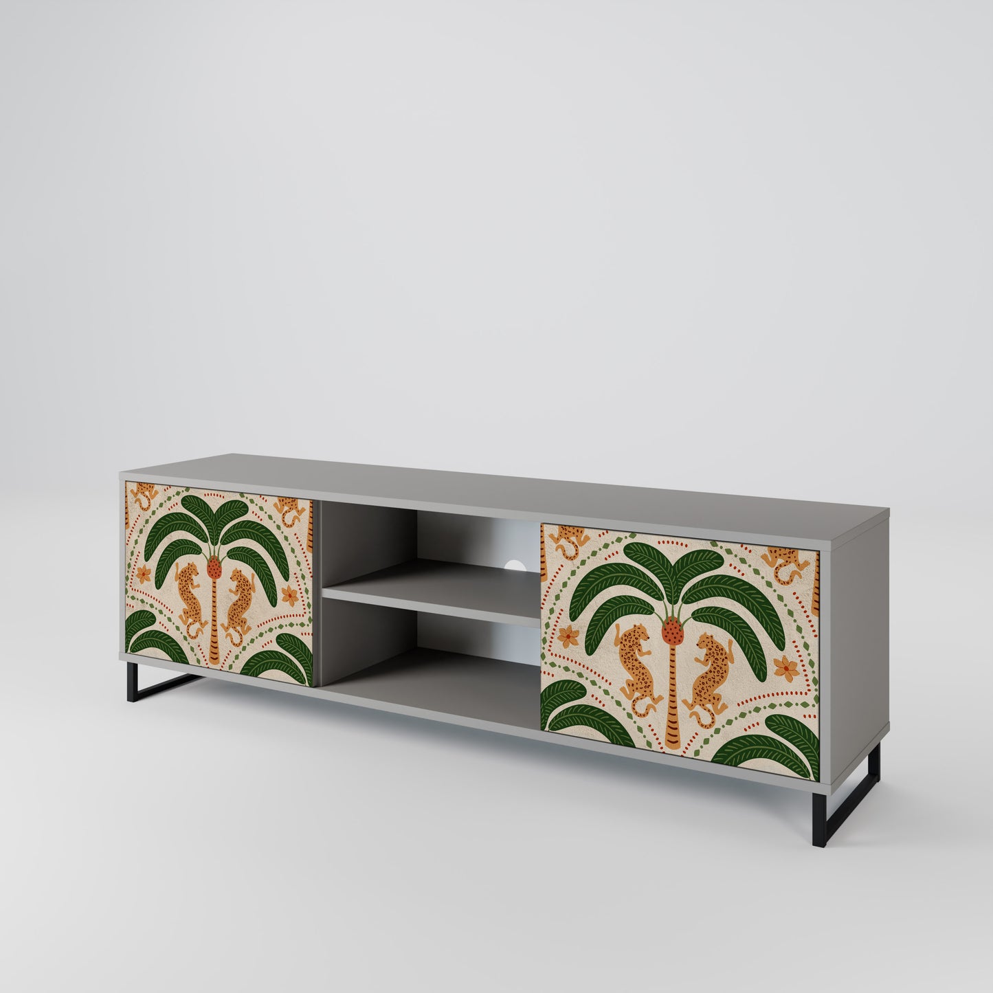 DANCING PREDATORS 2-Door TV Cabinet