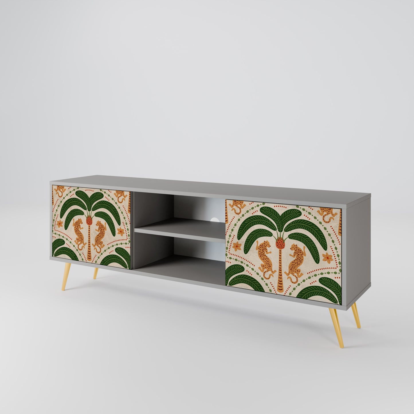 DANCING PREDATORS 2-Door TV Cabinet