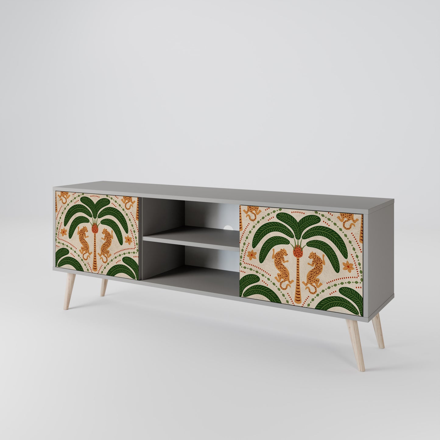 DANCING PREDATORS 2-Door TV Cabinet