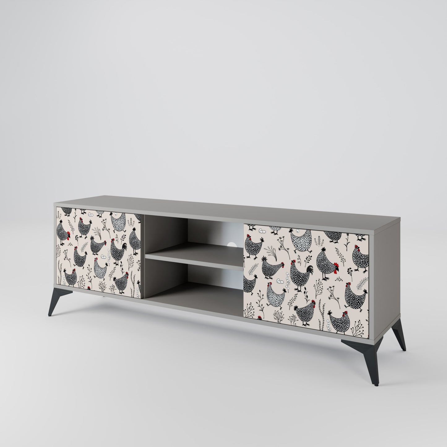 HAPPY HENS 2-Door TV Cabinet