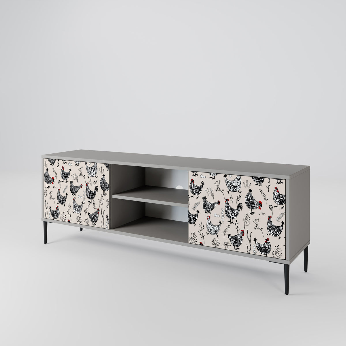 HAPPY HENS 2-Door TV Cabinet