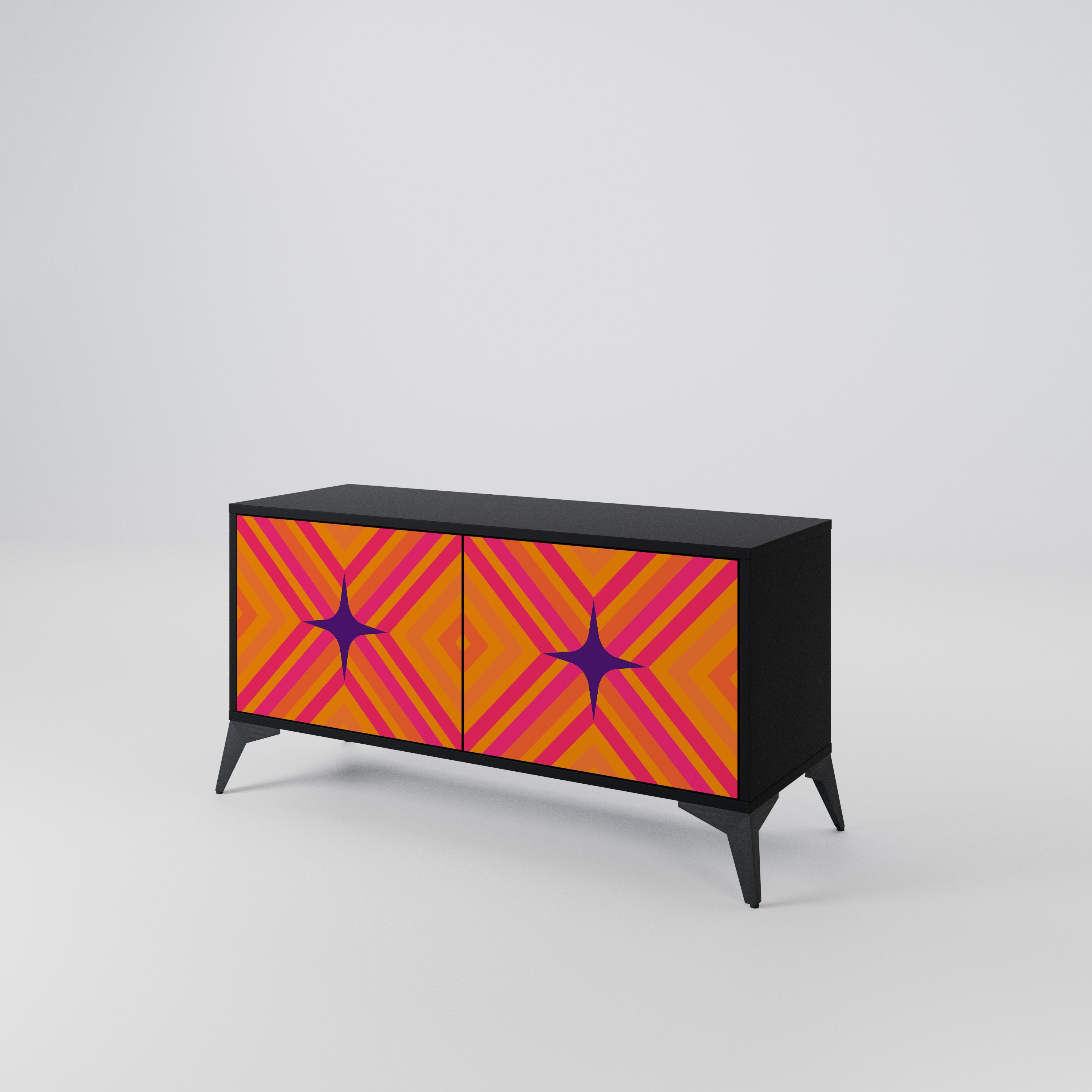 GEOMETRIC BRILLIANCE Compact 2-Door TV Cabinet