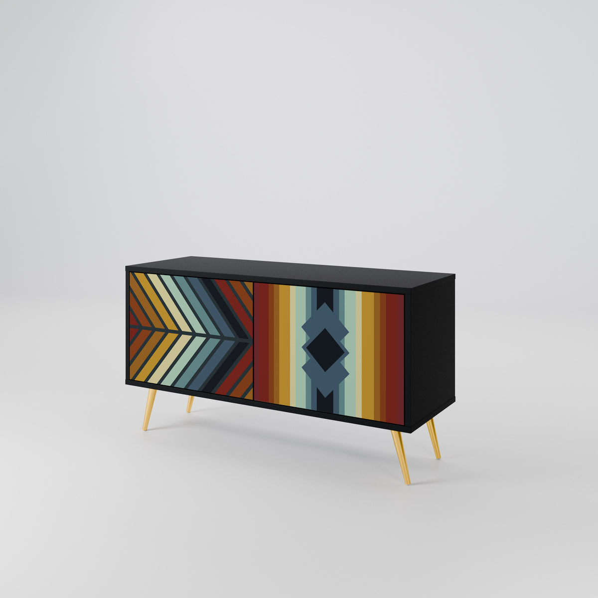 INDIGENOUS ZIGZAG Compact 2-Door TV Cabinet
