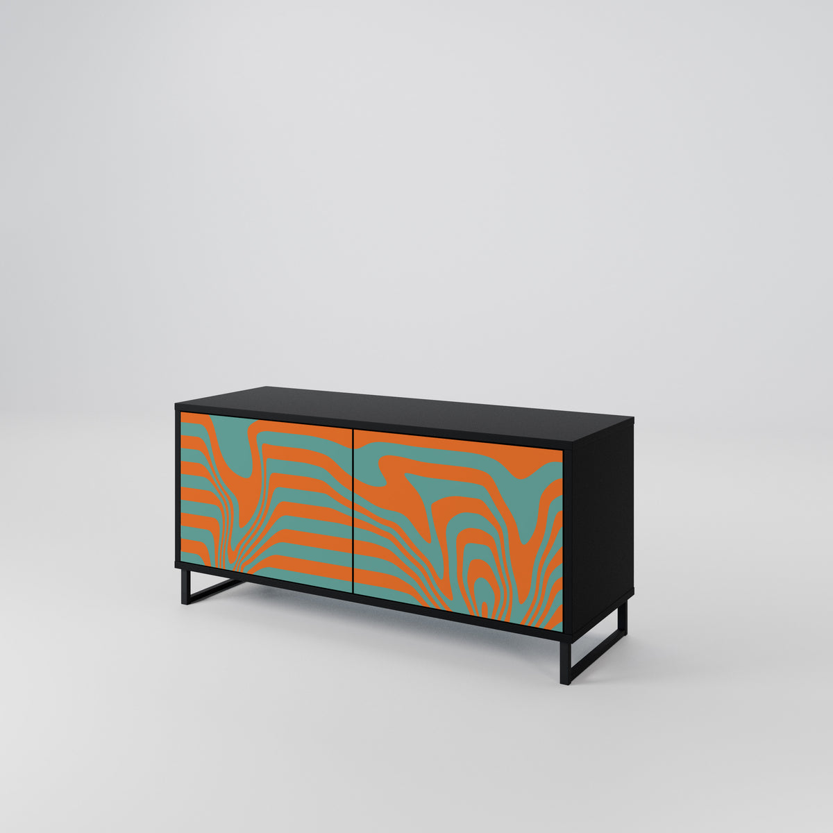 LINE COLLAPSE Compact 2-Door TV Cabinet