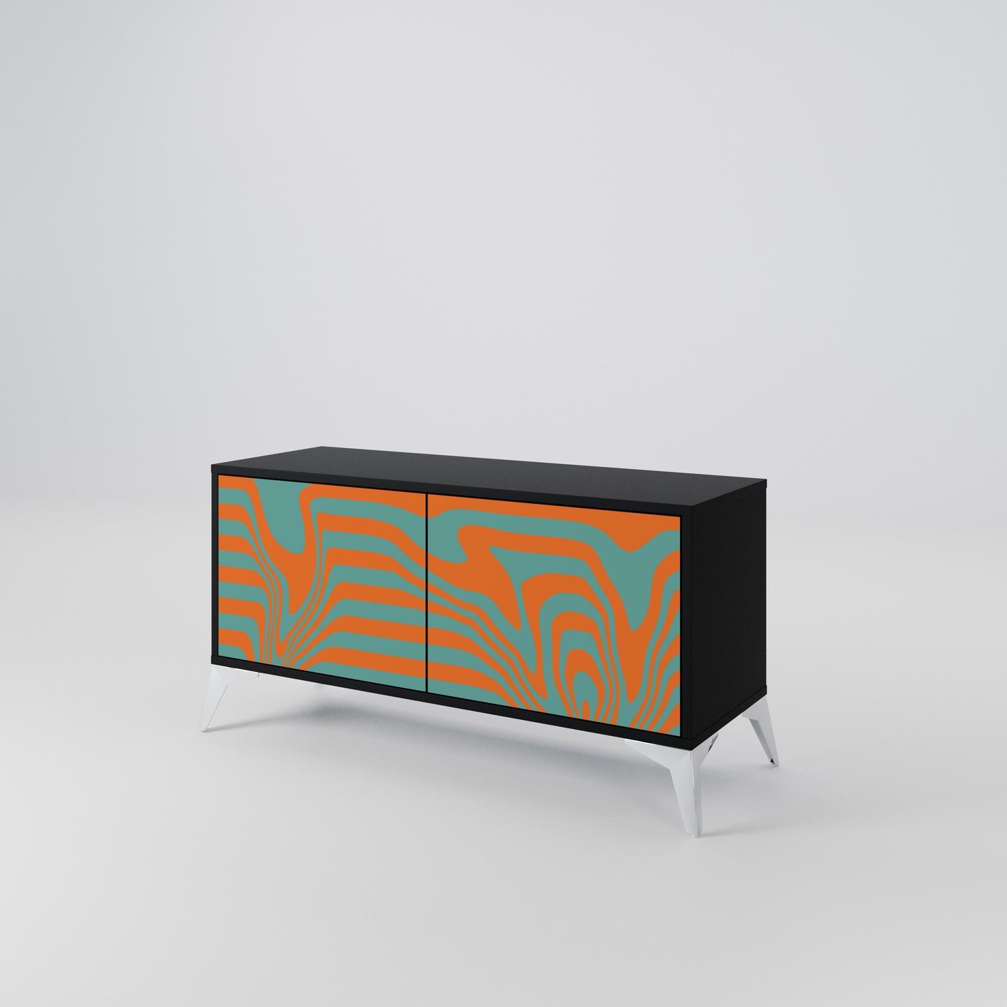 LINE COLLAPSE Compact 2-Door TV Cabinet