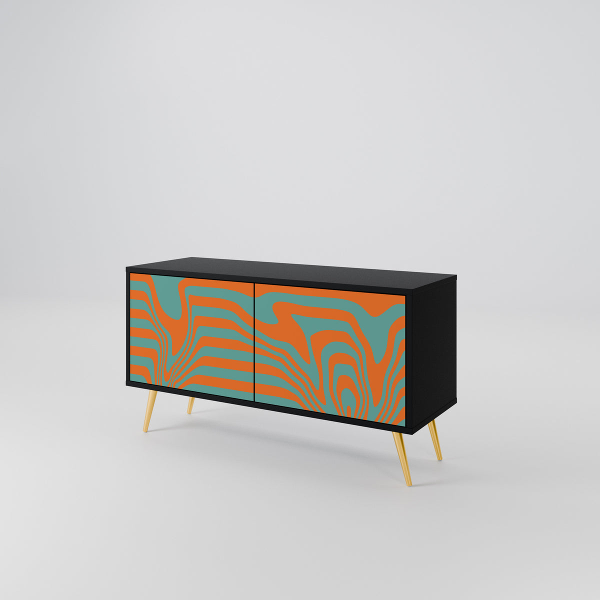 LINE COLLAPSE Compact 2-Door TV Cabinet