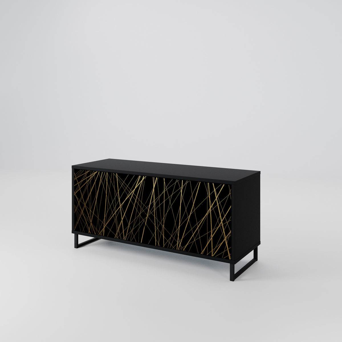 BRIGHT MESH Compact 2-Door TV Cabinet