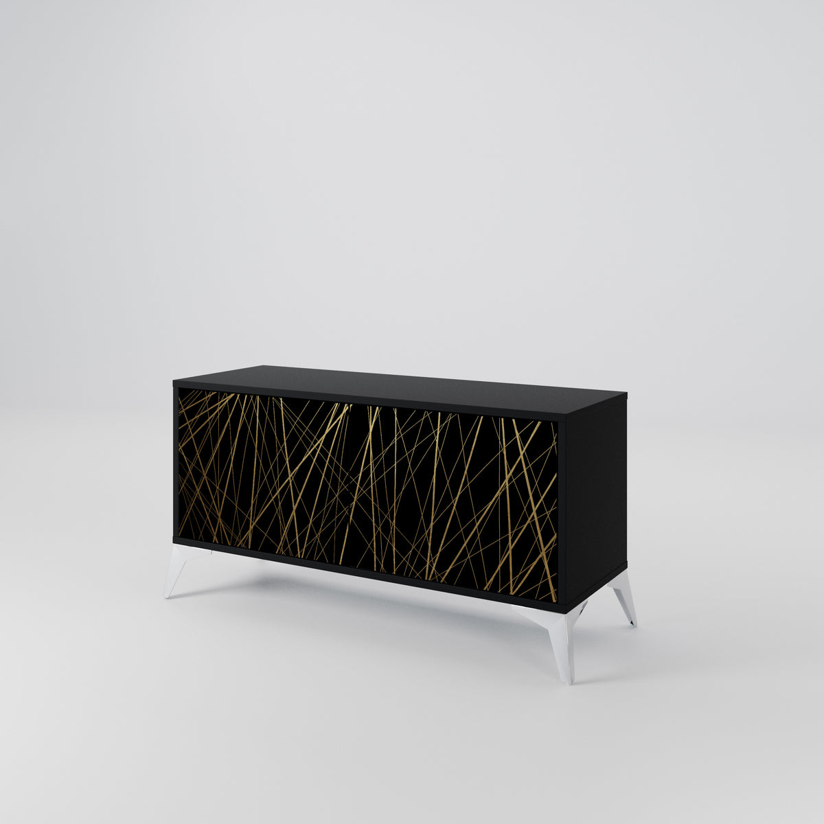 BRIGHT MESH Compact 2-Door TV Cabinet