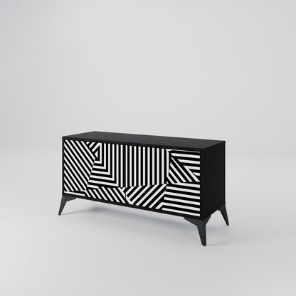 ILLUSIONARY LATTICE Compact 2-Door TV Cabinet