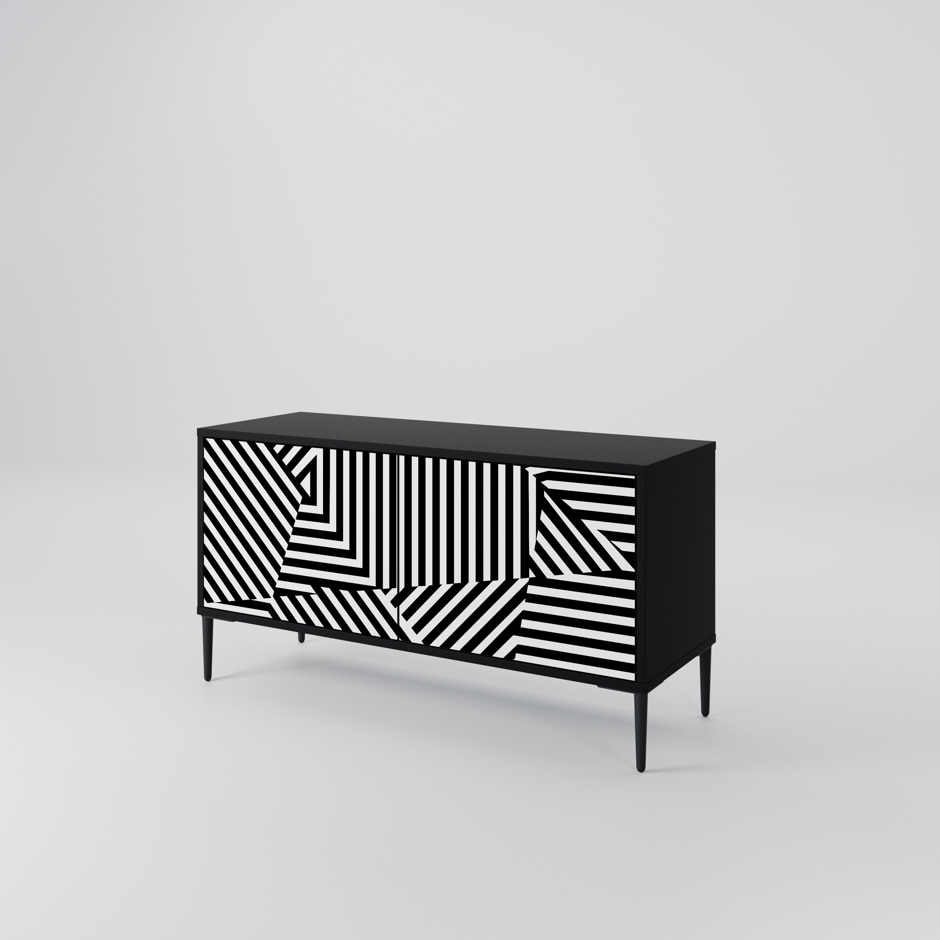 ILLUSIONARY LATTICE Compact 2-Door TV Cabinet