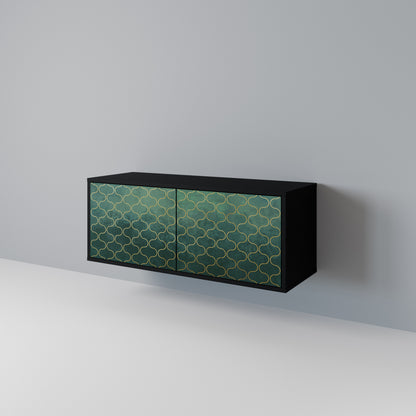TESSELATED GREENERY Compact 2-Door TV Cabinet
