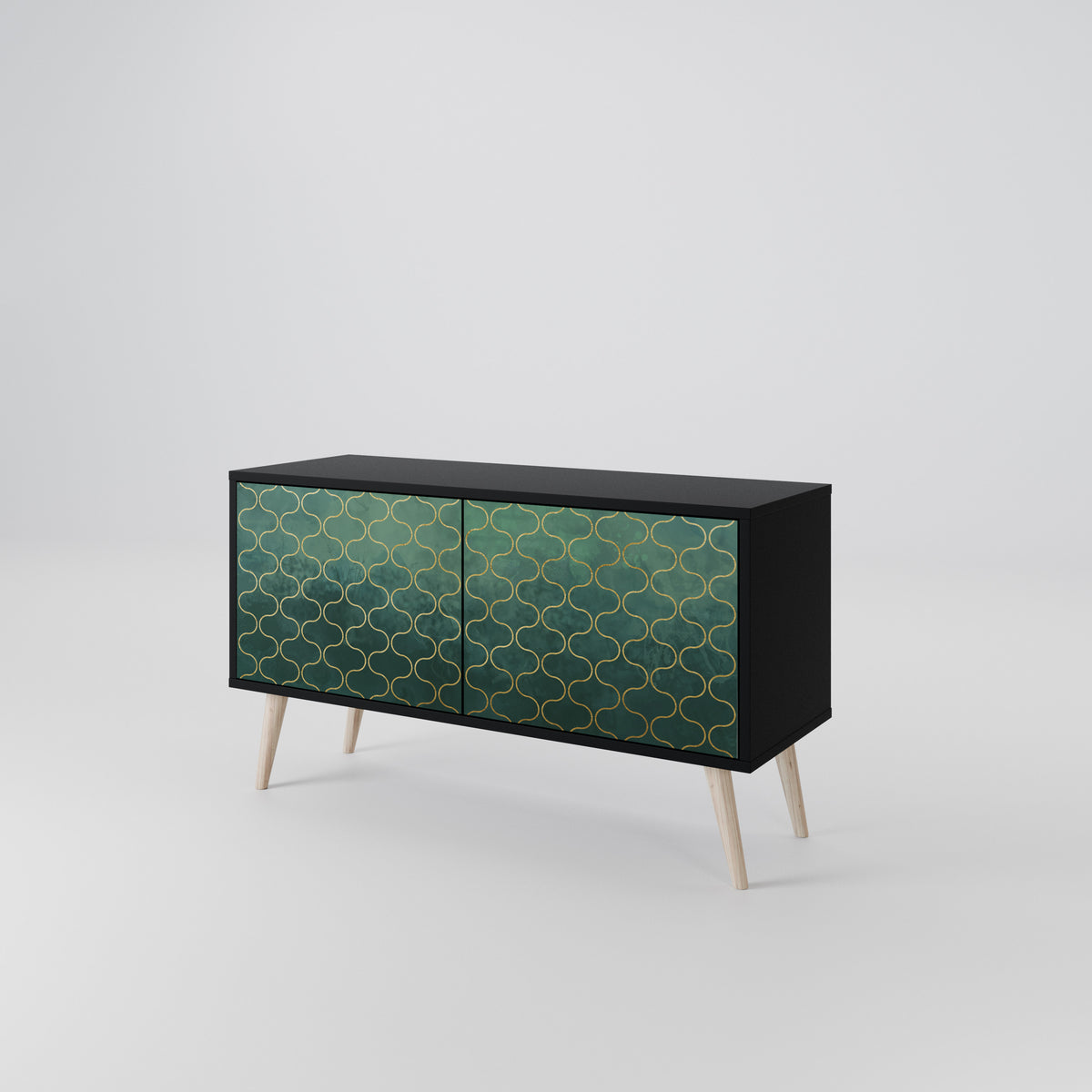 TESSELATED GREENERY Compact 2-Door TV Cabinet