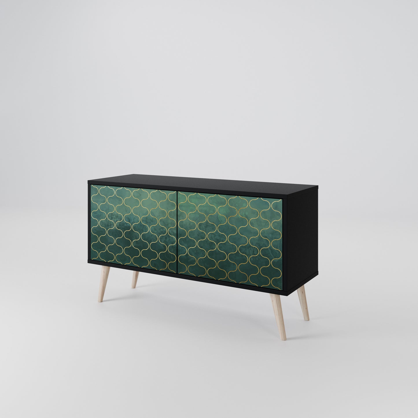 TESSELATED GREENERY Compact 2-Door TV Cabinet