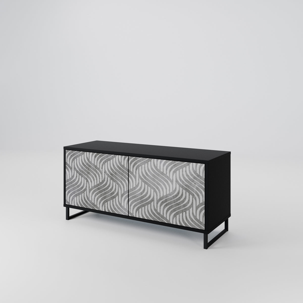 CONCRETE MOVEMENT Compact 2-Door TV Cabinet