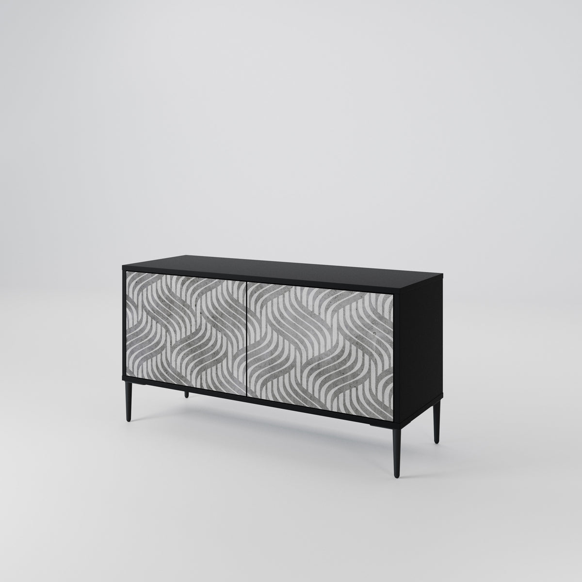 CONCRETE MOVEMENT Compact 2-Door TV Cabinet