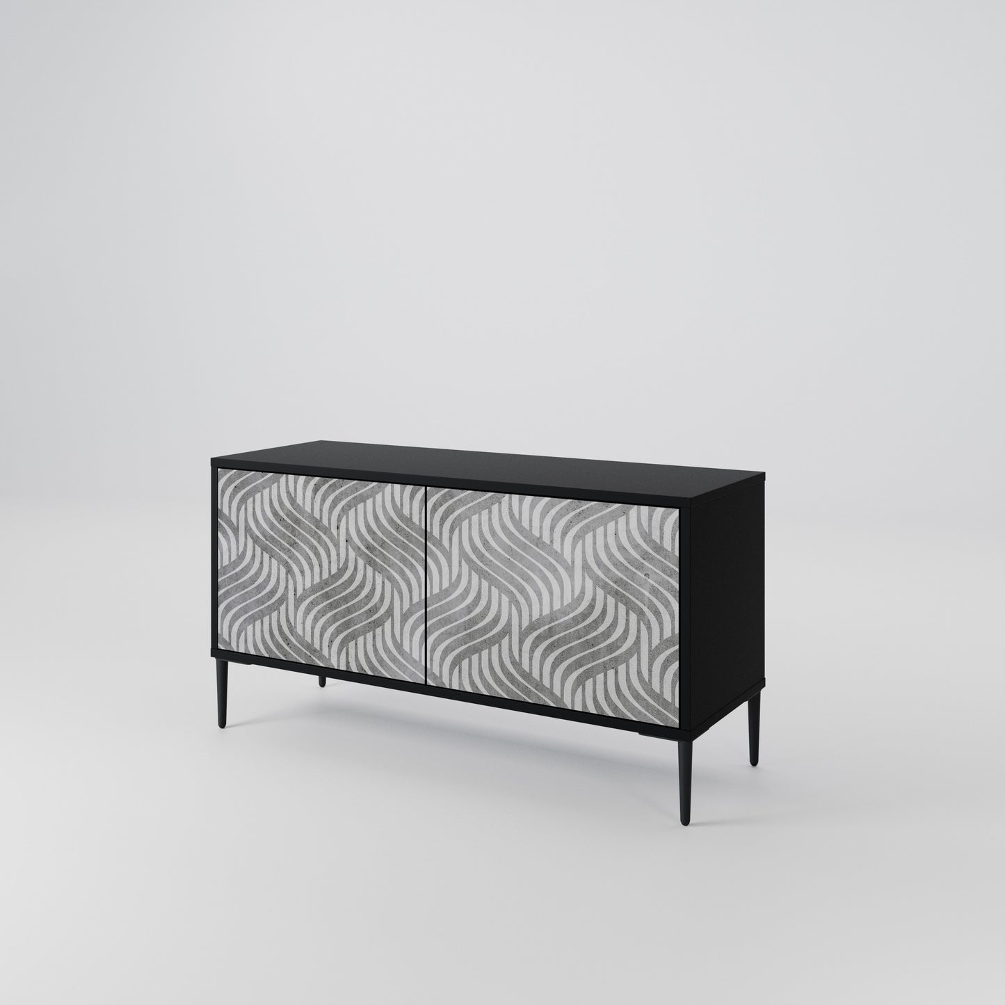 CONCRETE MOVEMENT Compact 2-Door TV Cabinet