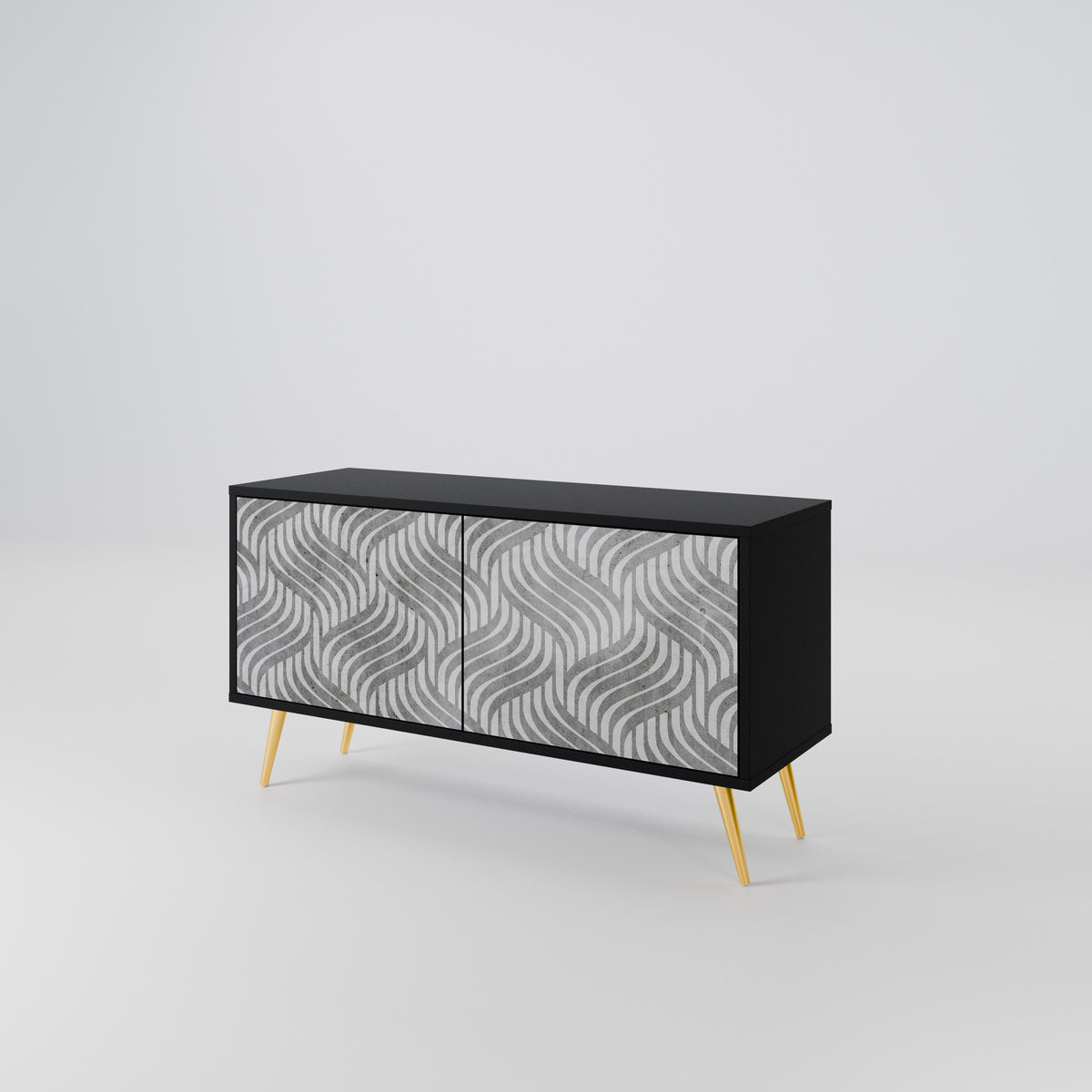 CONCRETE MOVEMENT Compact 2-Door TV Cabinet