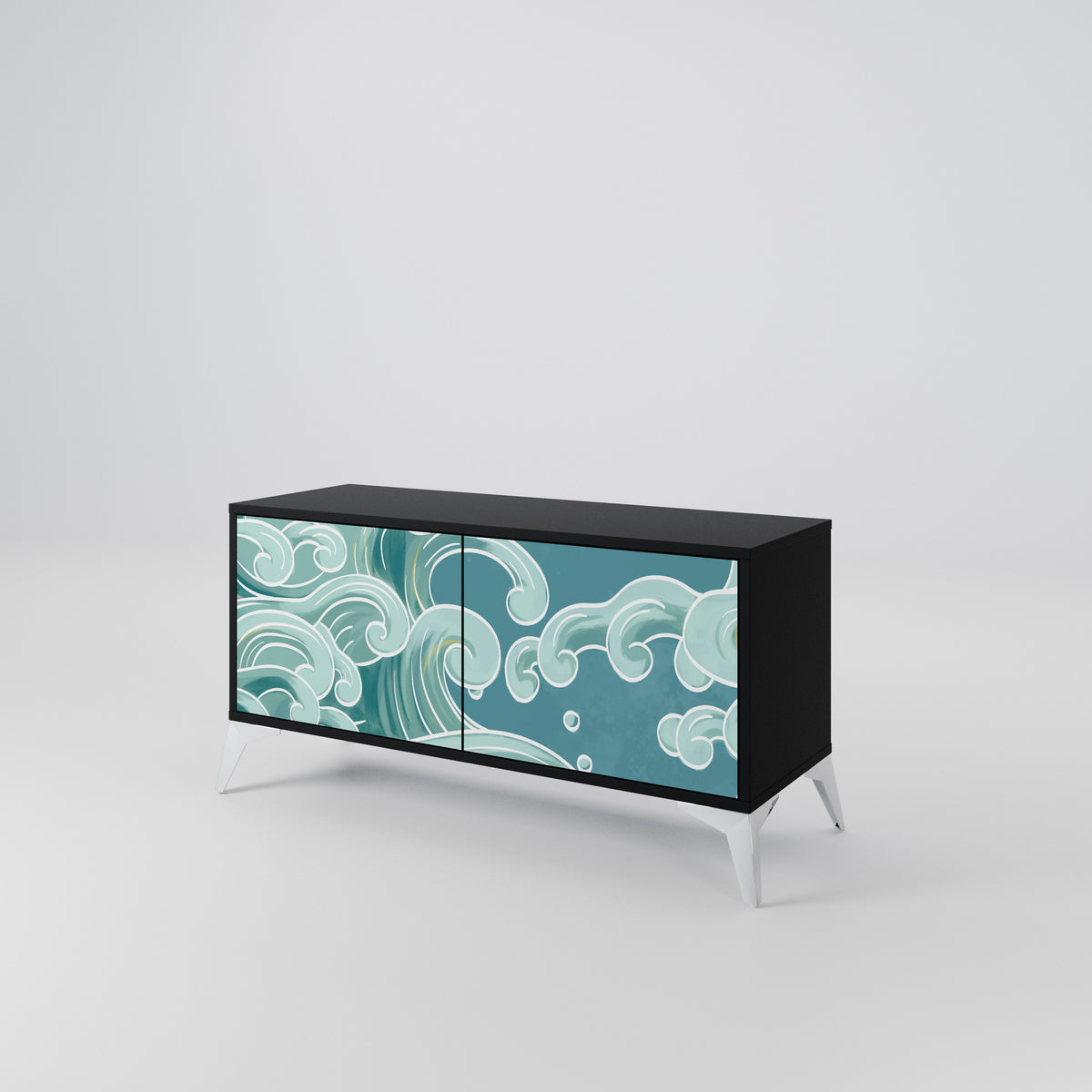 ASIAN SWAY Compact 2-Door TV Cabinet