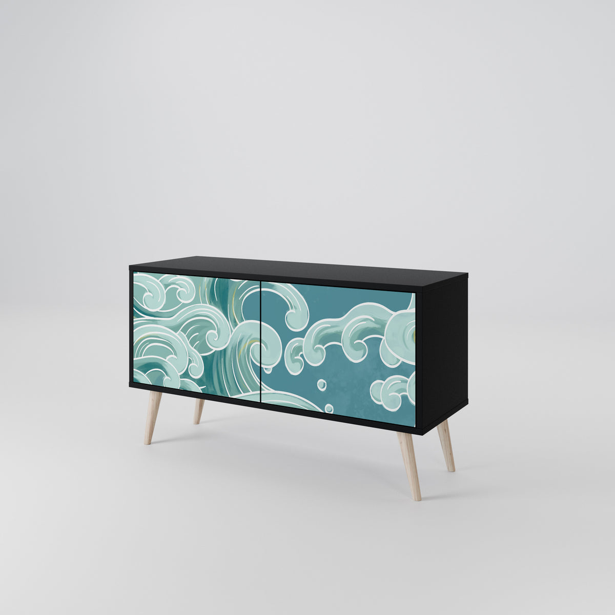 ASIAN SWAY Compact 2-Door TV Cabinet