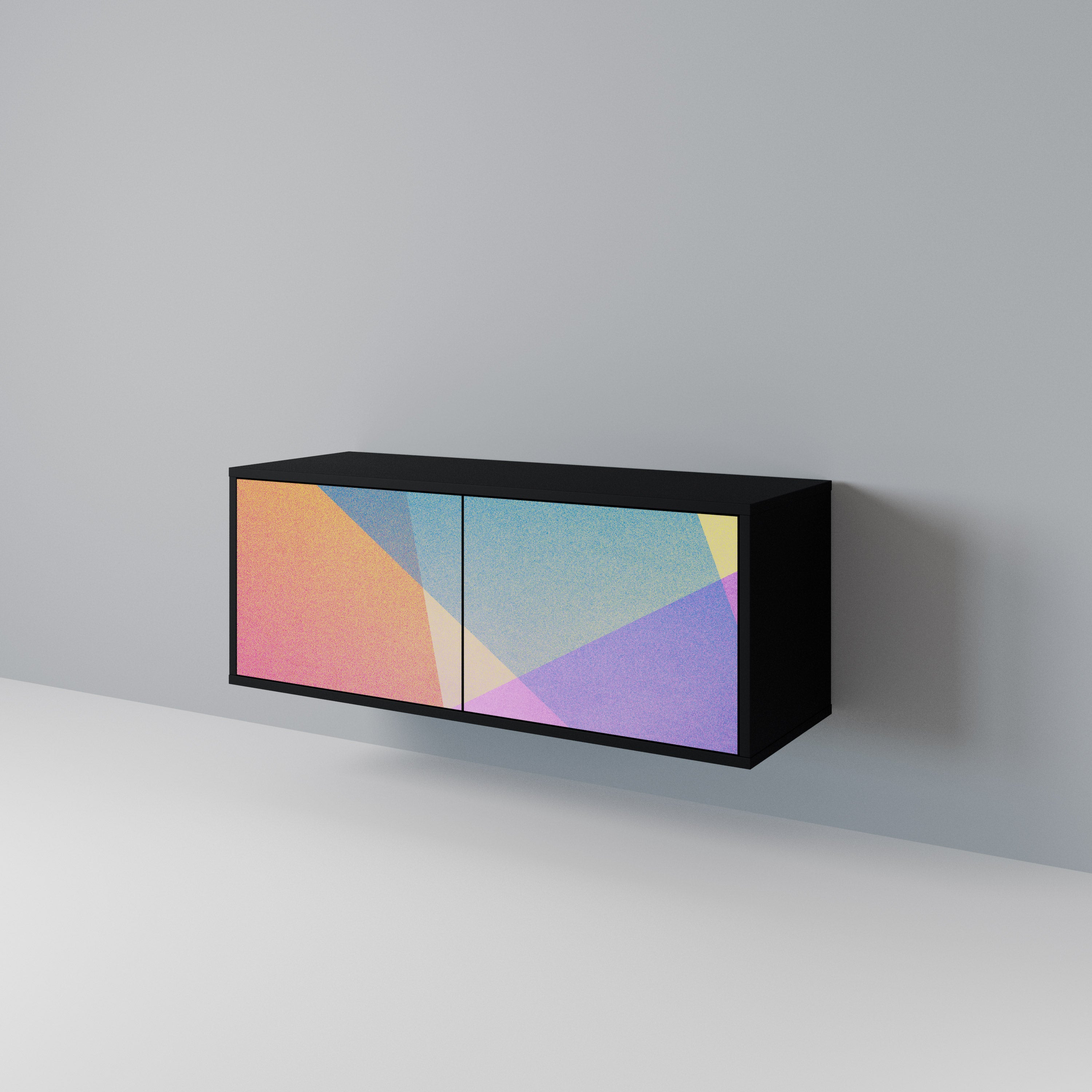 BRIGHT GEOMETRY Compact 2-Door TV Cabinet