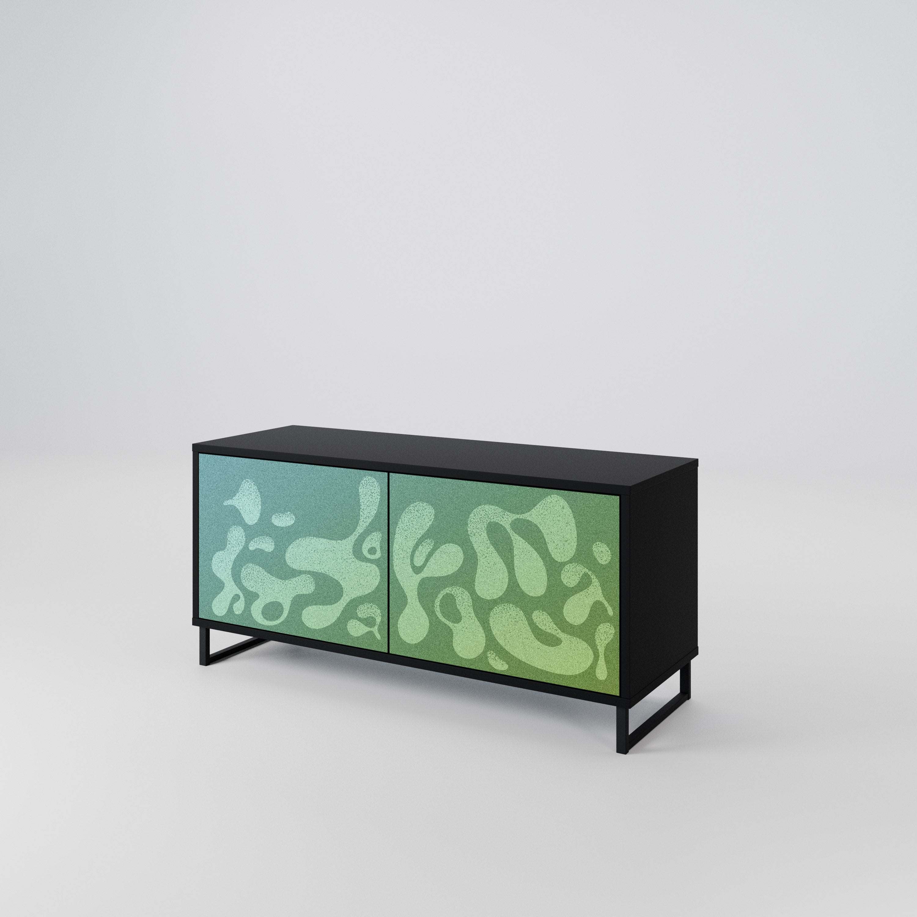 IRREGULAR BLUE Compact 2-Door TV Cabinet