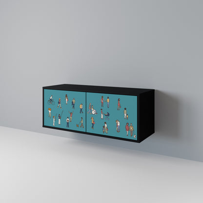 COLLECTIVE STREAM Compact 2-Door TV Cabinet