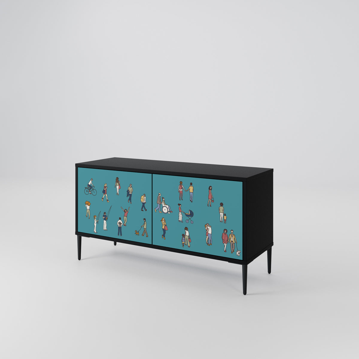 COLLECTIVE STREAM Compact 2-Door TV Cabinet