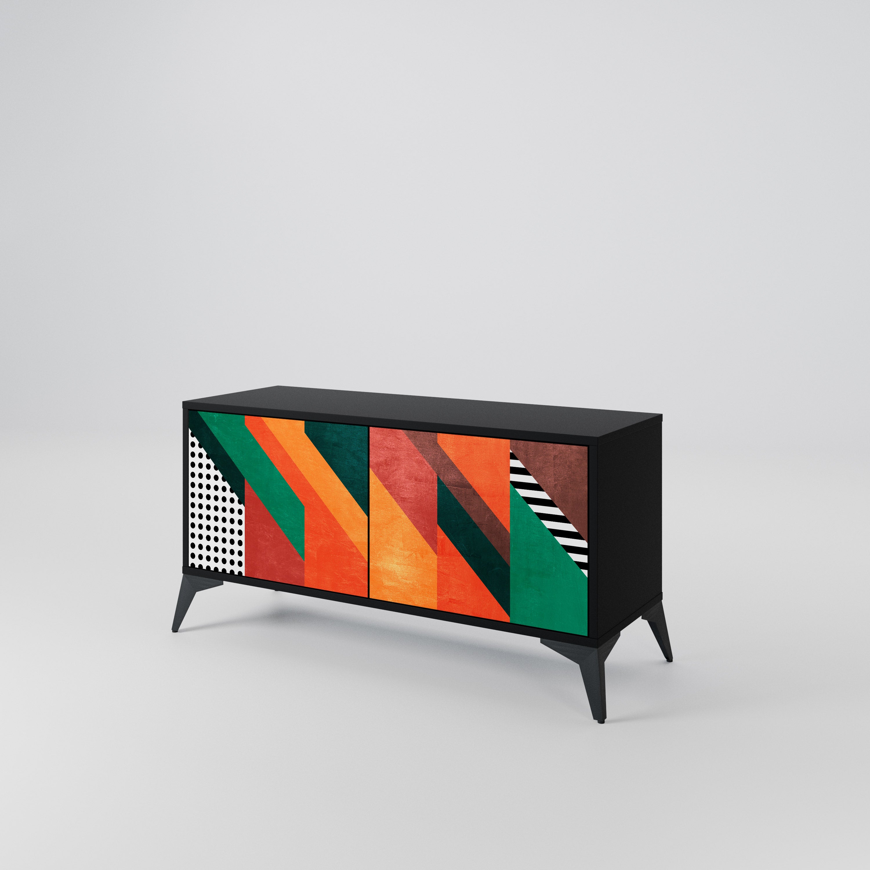 MAKESHIFT ARTISTRY Compact 2-Door TV Cabinet