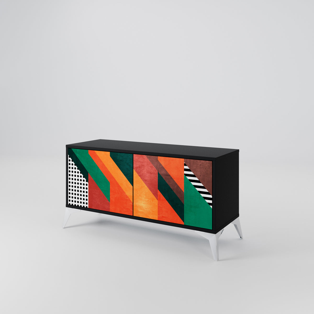 MAKESHIFT ARTISTRY Compact 2-Door TV Cabinet