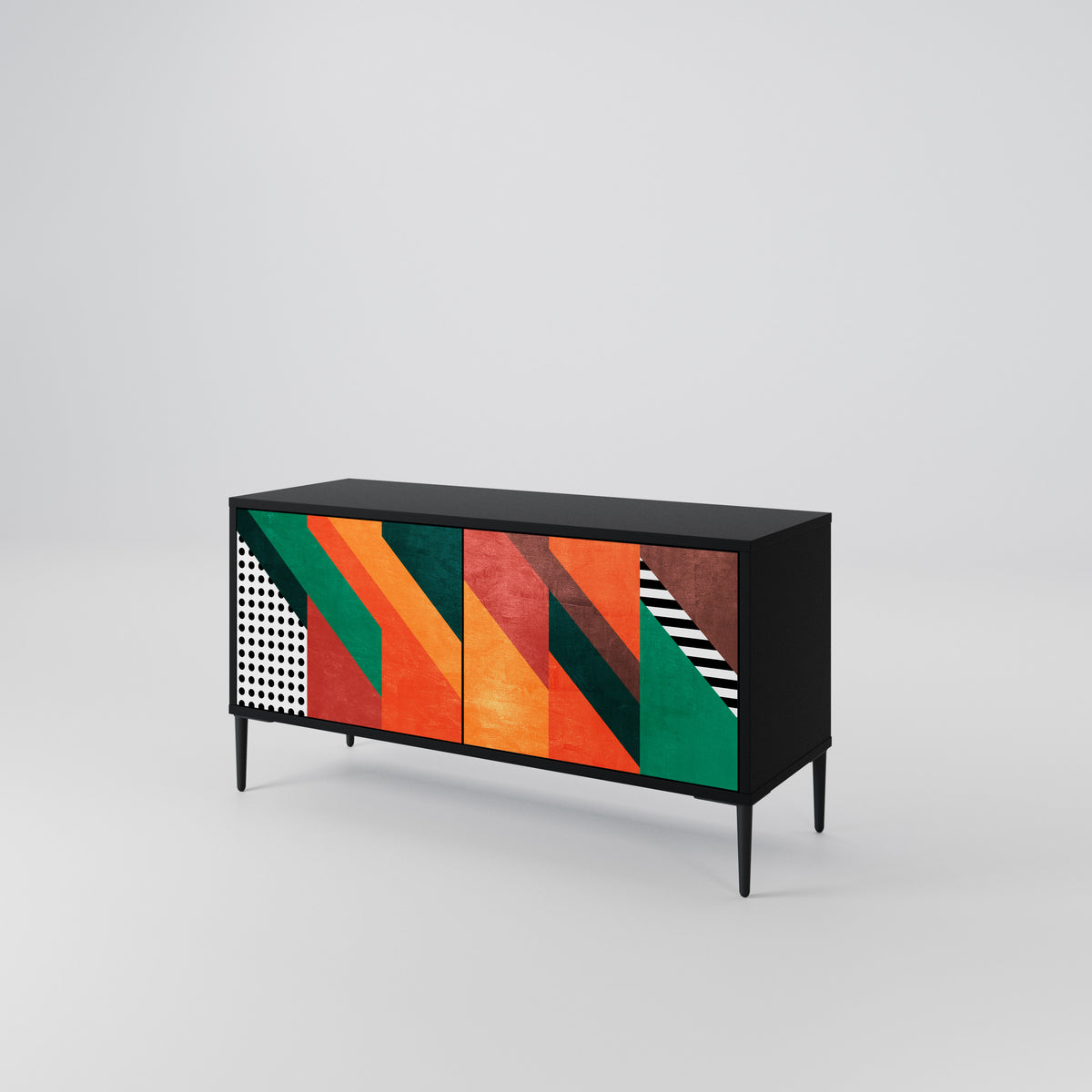 MAKESHIFT ARTISTRY Compact 2-Door TV Cabinet