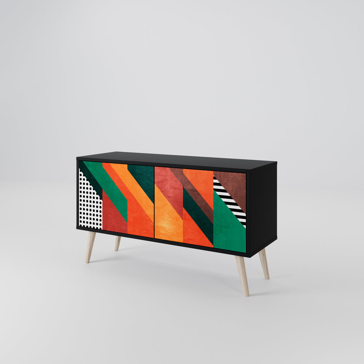 MAKESHIFT ARTISTRY Compact 2-Door TV Cabinet