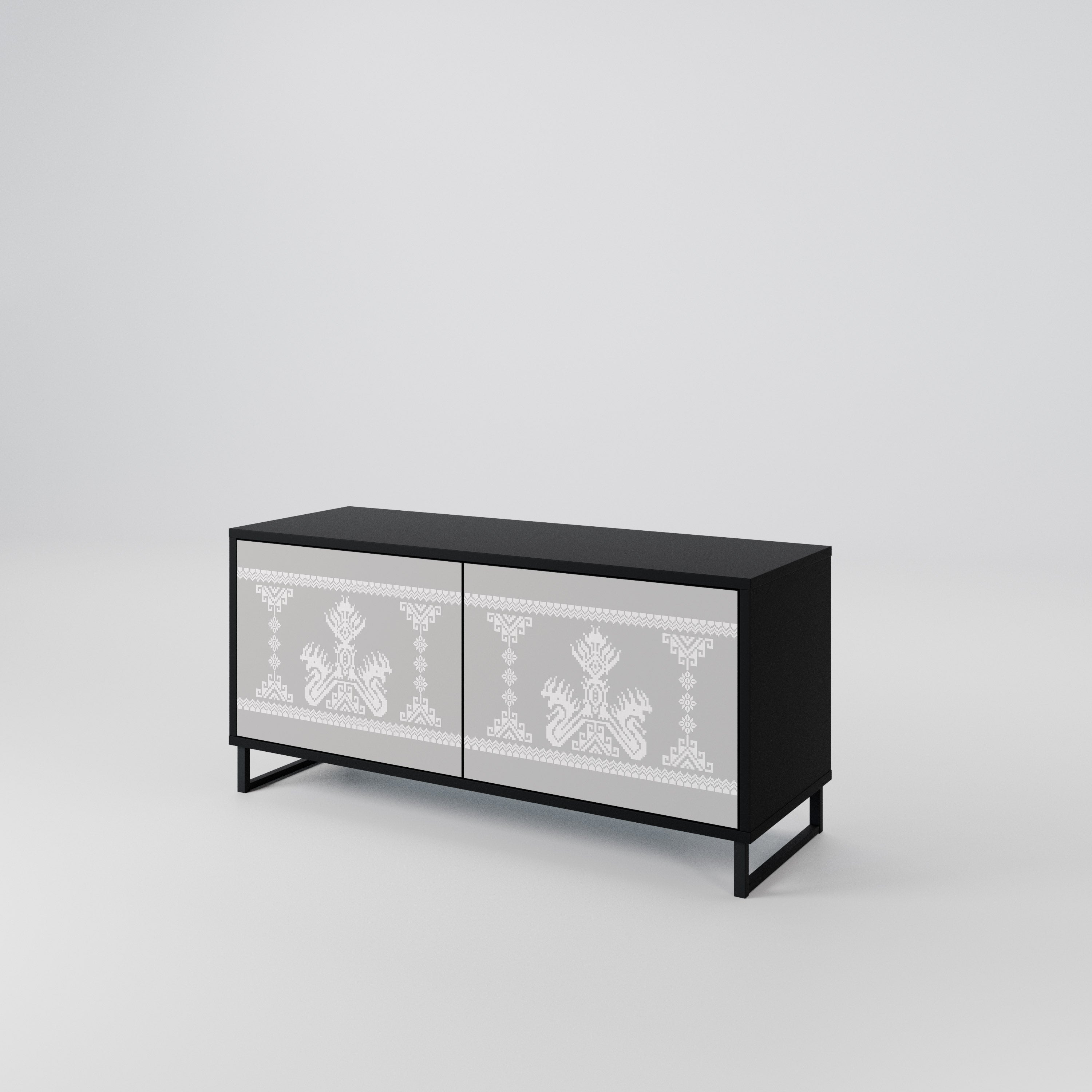 THAI GRAY Compact 2-Door TV Cabinet