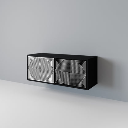 POLYGON ILLUSION Compact 2-Door TV Cabinet