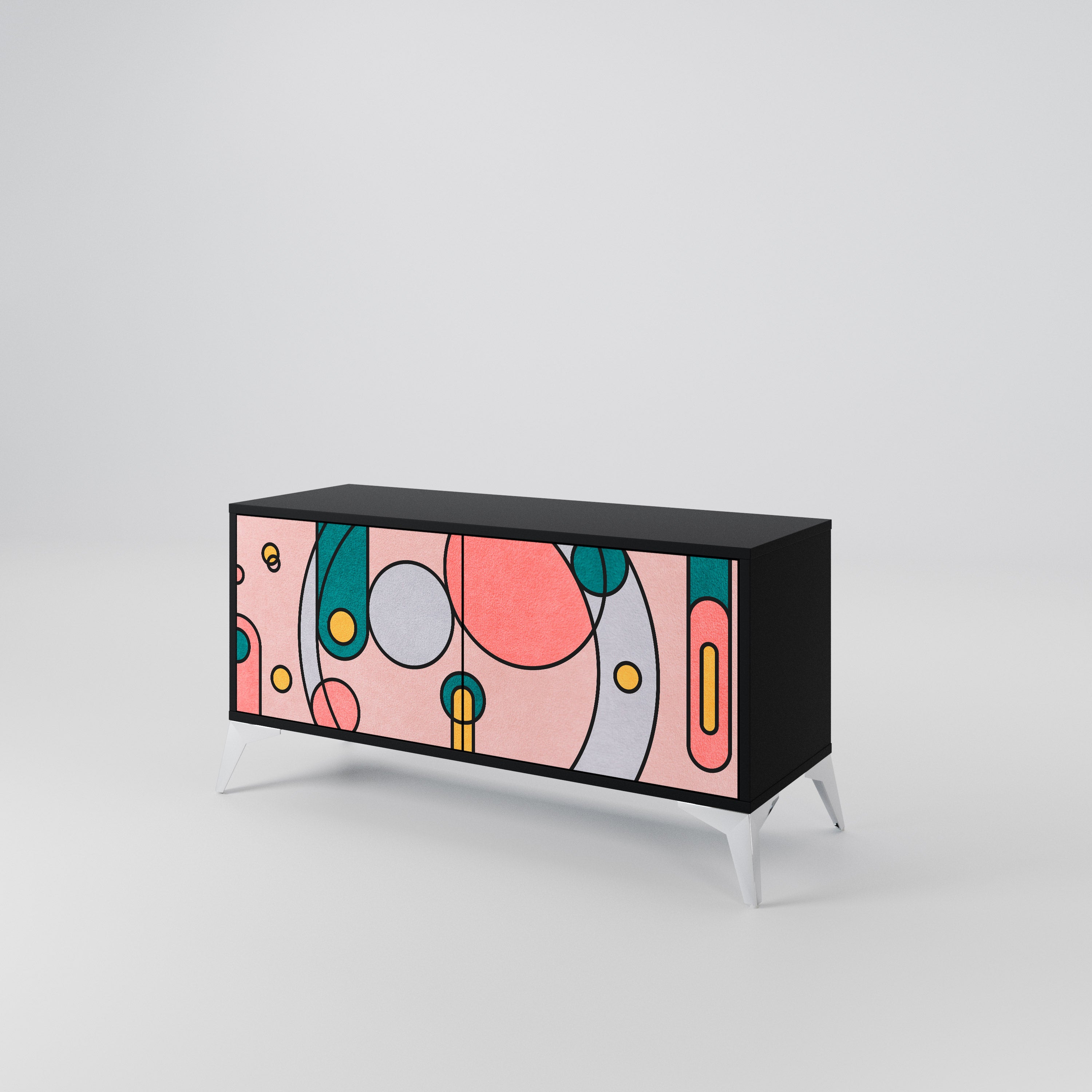 GOSSAMER ECHOES Compact 2-Door TV Cabinet