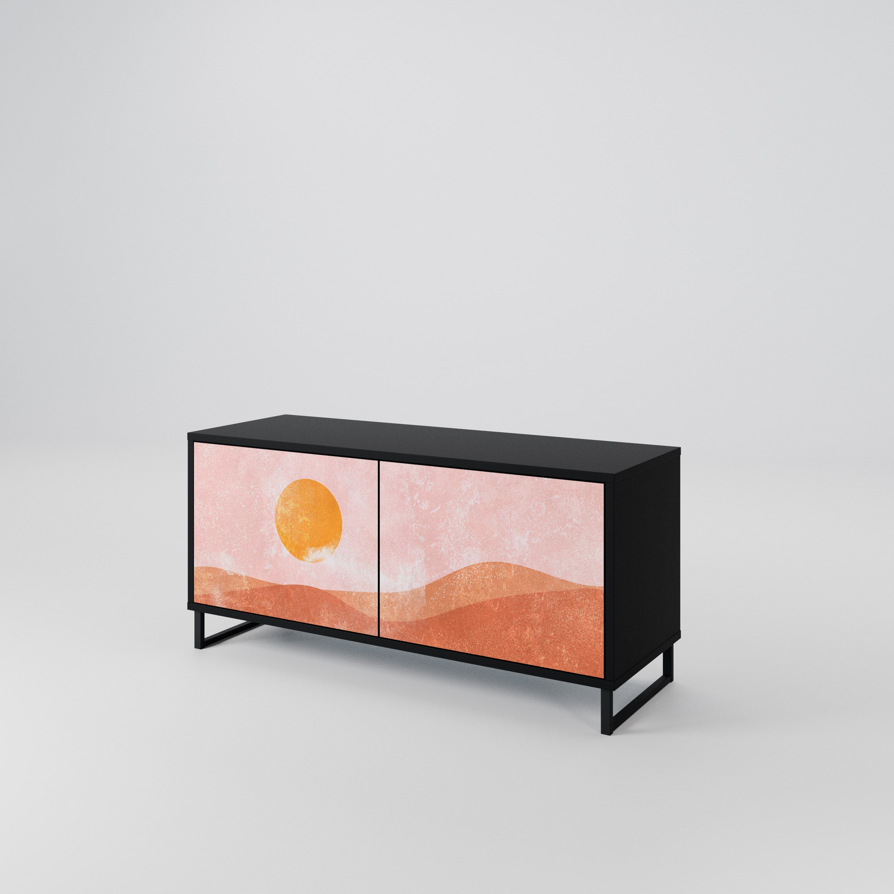 LUMINOUS SUNLIGHT Compact 2-Door TV Cabinet