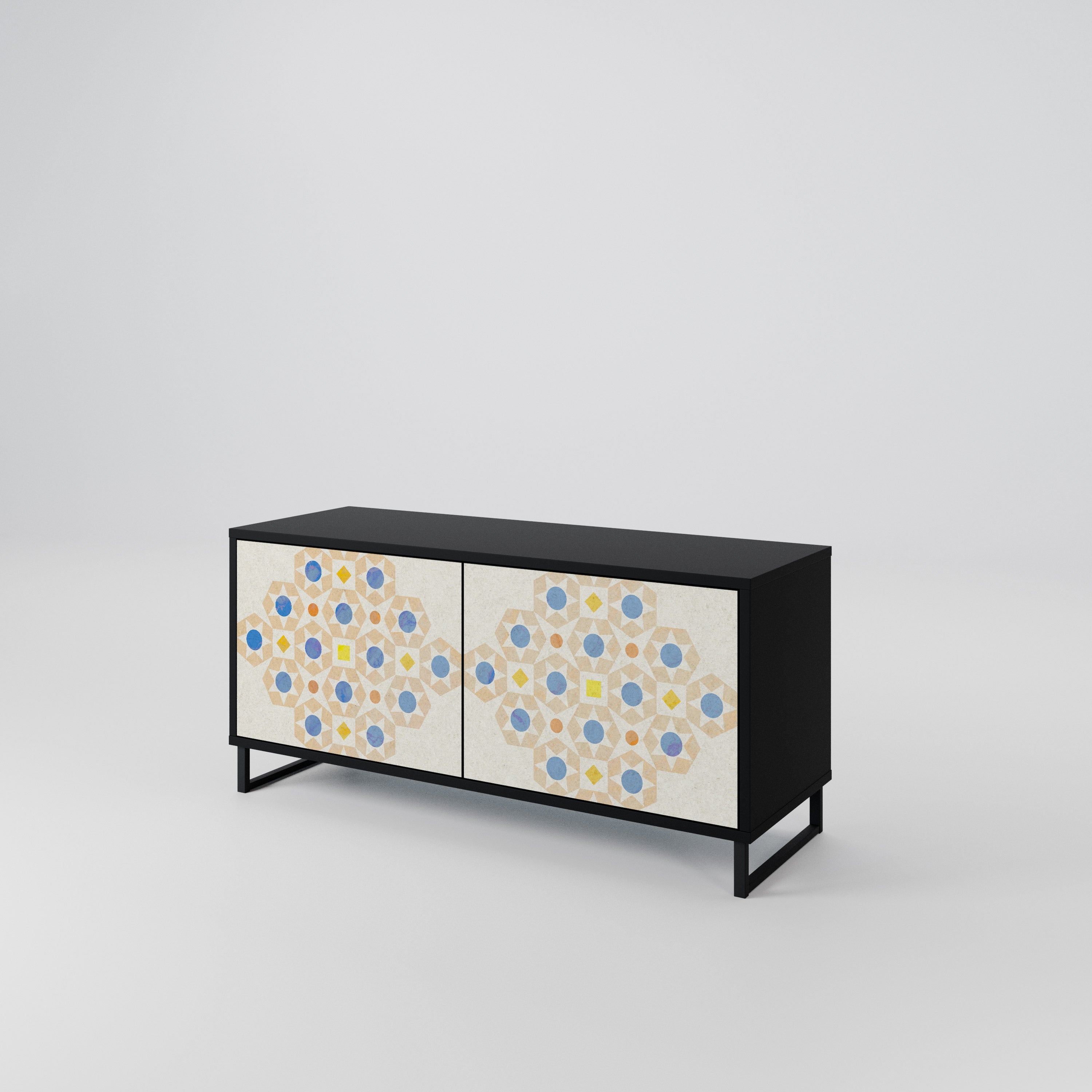 PATTERNED PRISM Compact 2-Door TV Cabinet