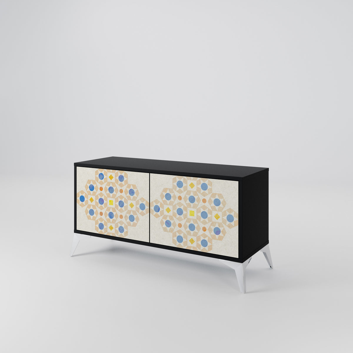 PATTERNED PRISM Compact 2-Door TV Cabinet