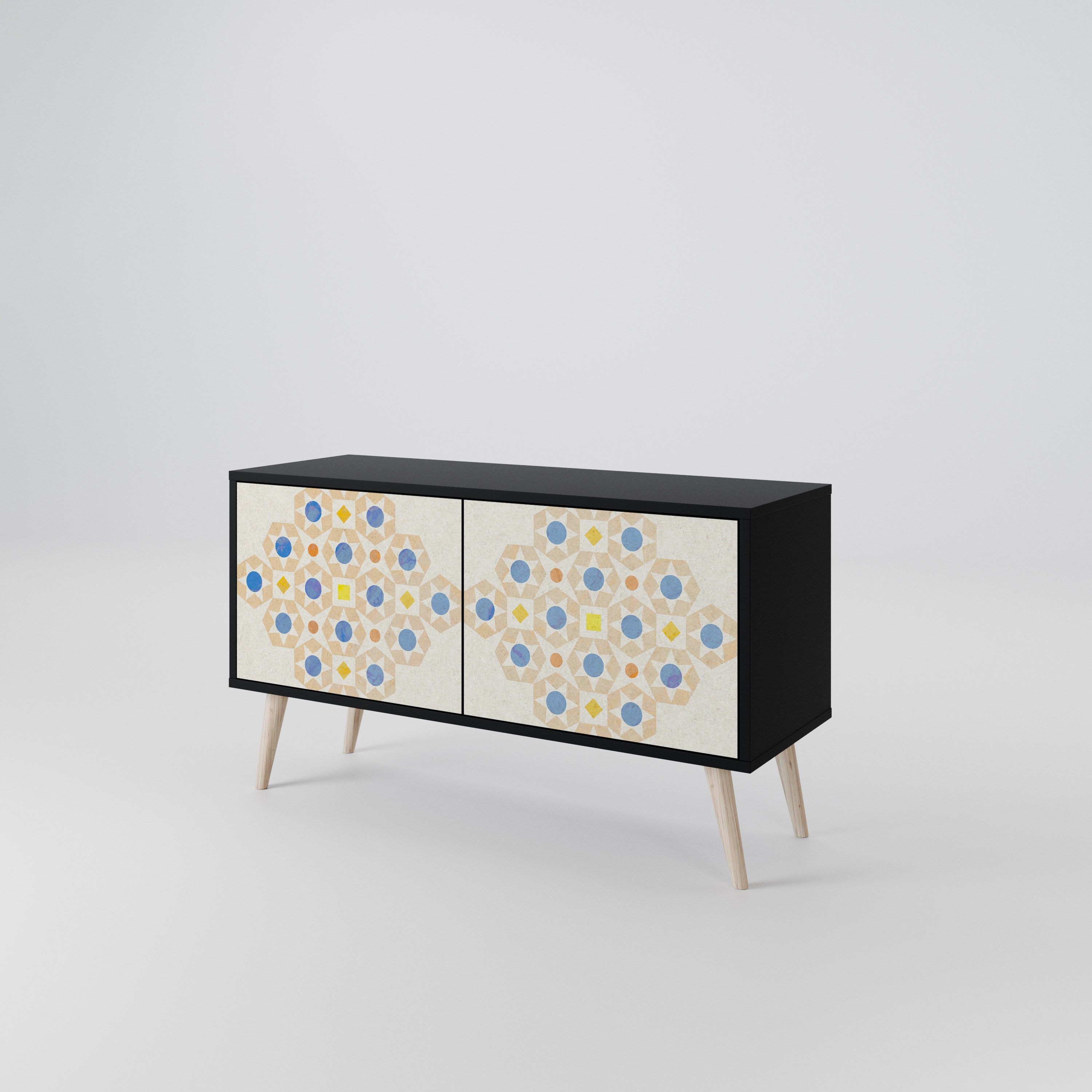 PATTERNED PRISM Compact 2-Door TV Cabinet